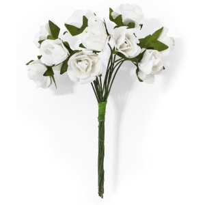 paberlill valge roos