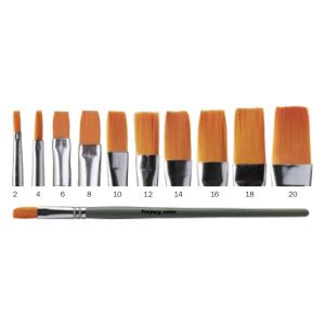 Sünteetiliste harjastega pintsel, lapik - eri suuruses - Image 2