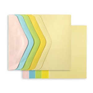 Kaarditoorik ja ümbrik Smooth Satin MIX C6 - 5tk