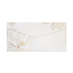 ümbrik kuldsete detailidega