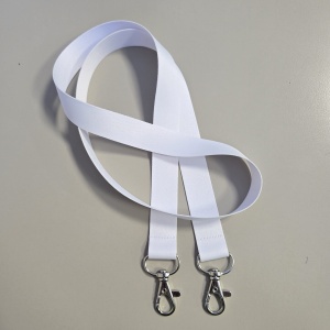 kaelapael valge kahe kiirkarabiiniga