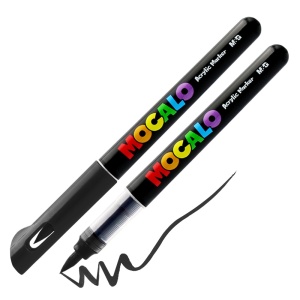 Mocalo akrüülmarker pintsliga must