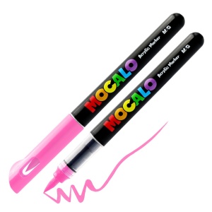 Mocalo akrüülmarker pintsliga roosipunane