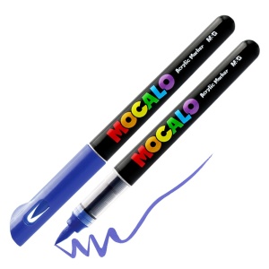 Mocalo akrüülmarker pintsliga kuninglik sinine