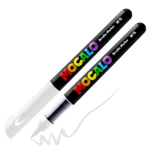 Mocalo akrüülmarker pintsliga valge