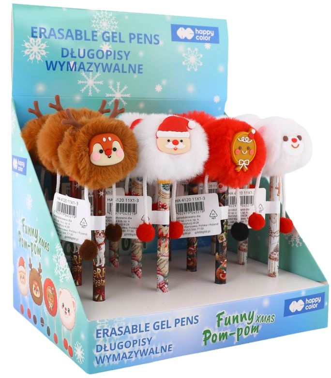 Kustutatav tindipliiats XMAS Funny, 0.5mm, sinine tindipliiats jõulud
